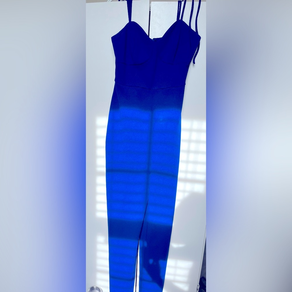 Blue strap jumpsuit
